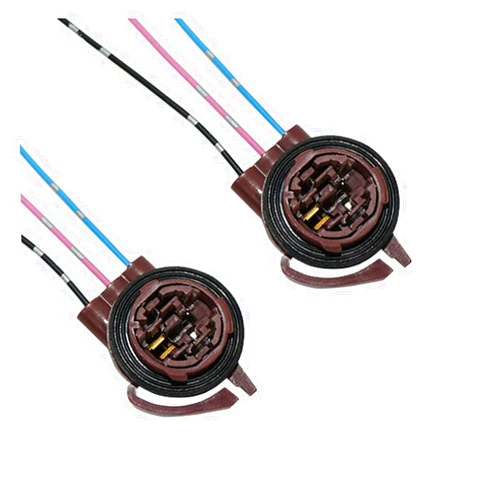 GLSOWEE 2PCS 3156 3157 Pre-Wired Harness Sockets, Car LED Bulbs Socket Adapters, Bulb Pigtail Socket Plug Connectors for Turn Signal Bulb Brake/Tail Light DRL Silverado GMC Sierra