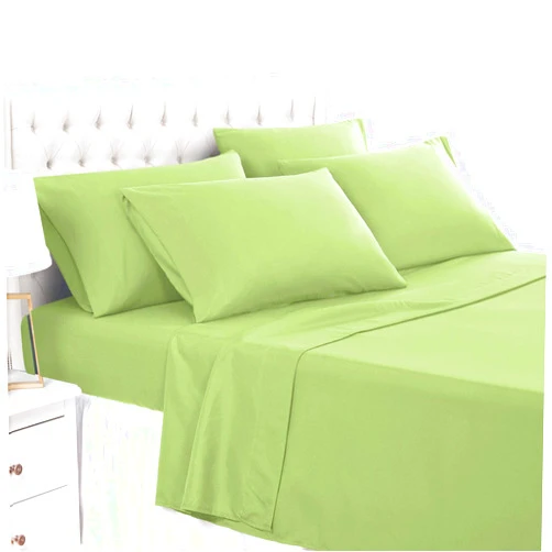Aspire Linen True Luxury Pure Heavy Rich Combed Cotton 4-Piece Bed Sheets Set Twin Size Fits mattresses Upto 15-18” deep Pocket – Sateen Weave (Solid, Sage Green)