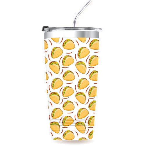 Onebttl Taco Tumbler, Stainless Steel 20OZ Insulated Tumbler, Gift for Taco Lovers, Women, Men, Girls, Coworkers