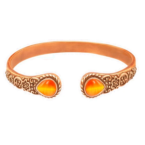 JEROOT Copper Bracelets for Women, Magnetic Bracelets for Women, 99.99% Pure Copper Cuff Bangle with 3500 Gauss Healing Magnets, Turquoise, Vintage Flower Collection