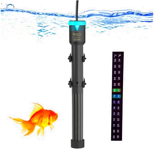 Marpros Aquarium Heater - Rapid Heating,Anti-Dry Protection,Energy-Saving,Intelligent Thermostat,500W Fish Tank Water Heater