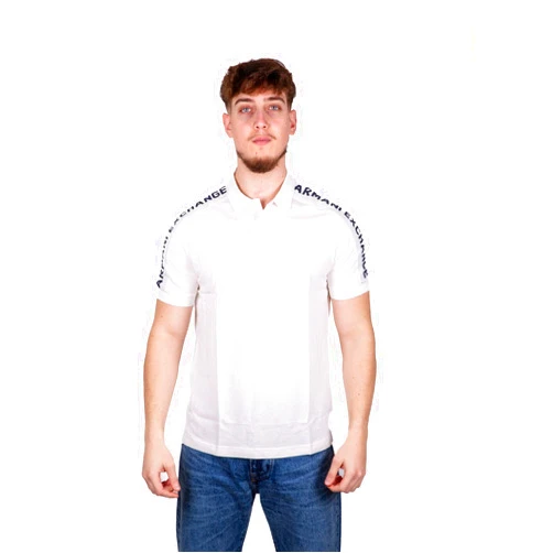 A｜X ARMANI EXCHANGE Armani Exchange Men's Short Sleeve Jacquard Logo Polo