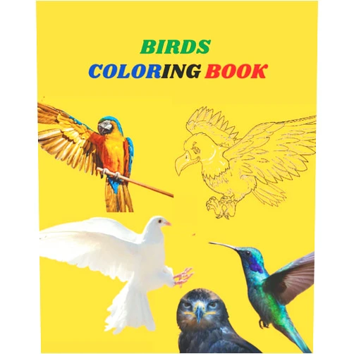MAMAE KAMIL Birds: Coloring Book, Full Page Different Kinds of cute birds