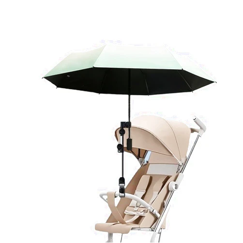 Nakazawa Stroller Umbrella With Adjustable Universal Clamp,Clip On Umbrella With Clip On UPF 50+ Great for Pushchair,Strollers，Beach Chair