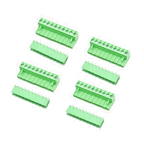 LuoQiuFa 4 Set 10-Pin 5.08mm Pitch Male Female PCB Screw Terminal Block