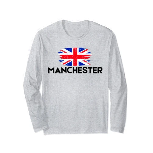 Manchester Novelty Wales Vacation United Kingdom Manchester City Women Men United Kingdom Town Dad England UK Long Sleeve T-Shirt