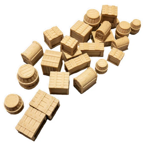 Extruded Gaming Pine Crates Barrels and Chests