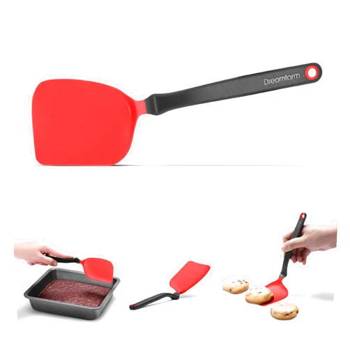 Dreamfarm Mini Chopula | Super Flexible Sit-Up Kitchen Flipping, Chopping, & Serving Spatula | Chops Your Food Up in the Pan | Safe for Non-Stick Pans | Purple