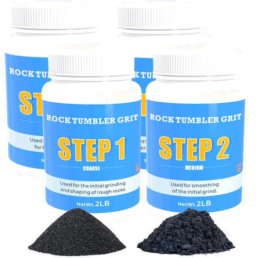 KoolStone Rock Tumbler Grit Kit [6 Pounds], Polish Up to [40 lbs.] of Rocks, 4 Steps Polish Refill Media Kit, Compatible with Any Tumbler