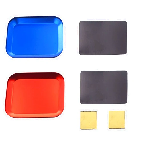 Vgoohobby 2Pcs Vgoohobby Aluminium Screw Tray with Magnetic Pad Screws Disk Pallet for RC Model Car Helicopters Airplanes Repair Tool