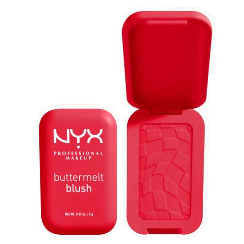 NYX PROFESSIONAL MAKEUP Buttermelt Powder Blush, Fade and Transfer-Resistant Blush, Up to 12HR Make Up Wear, Vegan Formula - Back And Butta
