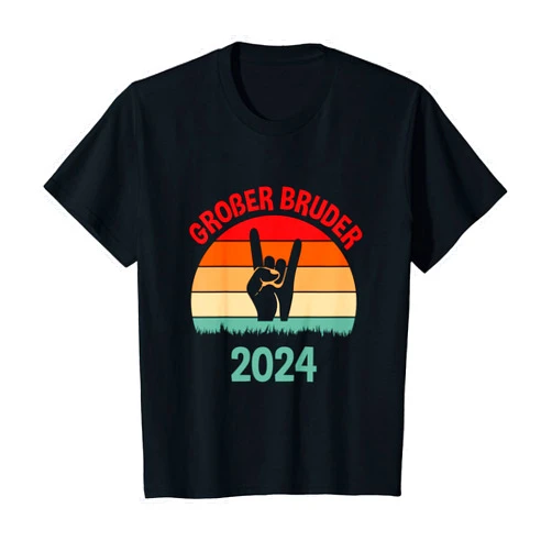 Ich Werde Großer Bruder Geschenk Kollektion Kids Big Brother 2024 Rock Metal Sign T-Shirt