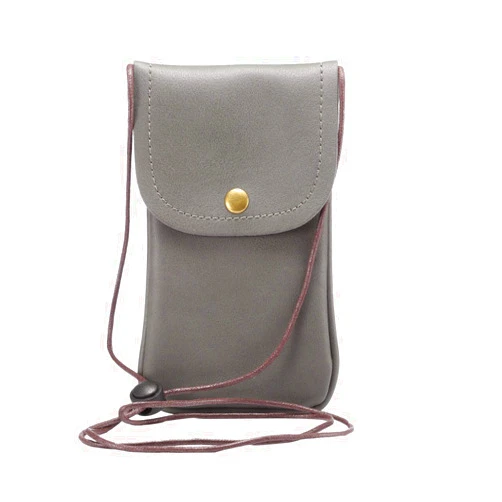 KYZI Cell Phone Pouch Small Cross Body Bag Compatible with Women, Travel Phone Pouch Bag Compatible with iPhone Xs Max, 11 Pro Max, Xs, X, 8 Plus, 7 Plus, 6 Plus Clip Holster (Color : Grey)