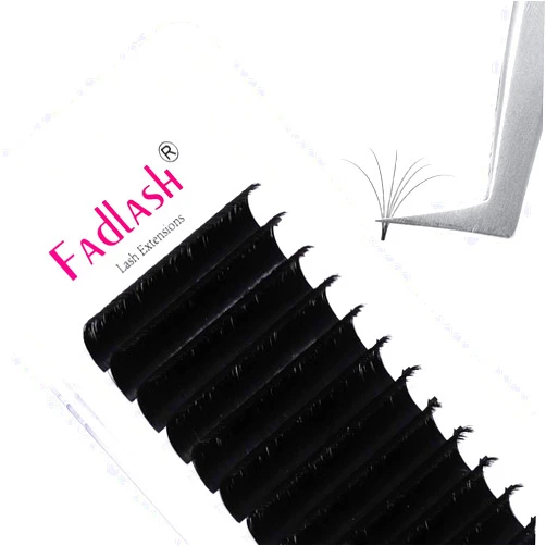 FADLASH Lash Extensions 8-20mm Length Self Fanning Eyelash Extensions C D Curl 0.07 Thickness Volume Lashes Semi Permanent Eyelash Volume Extensions (0.07-C, 15mm)