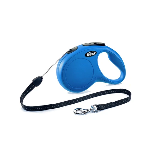 Flexi New Classic Retractable Dog Leash (Cord), 26 ft, Small, Blue