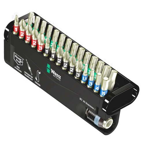 Wera - 5071109001 BC Stainless 30 Bit-Check Set, 30-Pieces