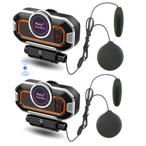 3T6B V9 Pro Motorcycle Helmet Bluetooth Headset, 2-Way Motorcycle Intercom 2 Pack, BT5.0, IP54, Support Handsfree, Stereo Music, Motorcycle Communication Systems for ATV, UTV, Dirt Bike, Off Road