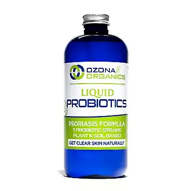 Ozona Organics LLC Ozona Organics 100% Pure Organic Liquid Probiotics for Psoriasis & Skin Ailments, Powerful Natural Solution for Skin Care Issues - 16oz