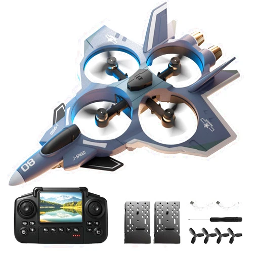 Snugzy RC Plane with Camera Brushless Remote Control with Screen 360° Flip Fighter Jet Toy for Kids 8-16 Airplane Toys Gifts for Kids and Adult