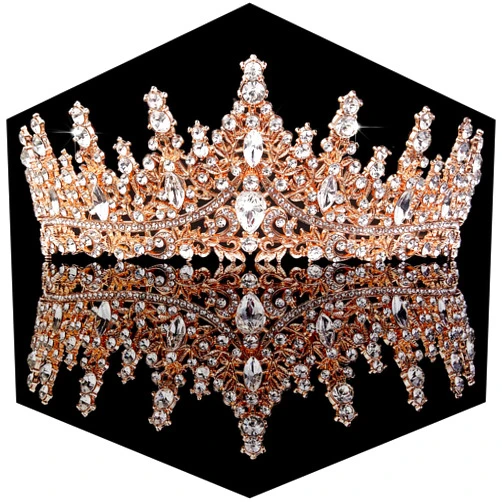 Fesciory Gold Crown for Women Crystal Princess Tiaras Rhinestone Queen Crowns Wedding Bridal Hair Accessories Birthday Prom Pageant Party Coming of Age Ceremony Photo Props