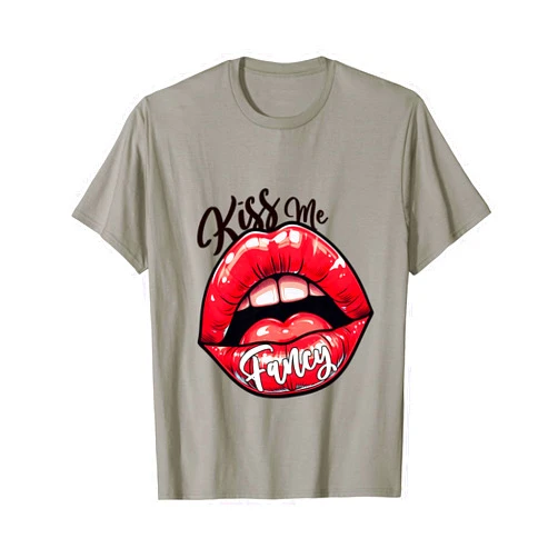 Sassy Lips Fashion House Boutique Design Wear Kiss Me Fancy Lip Graphic Fashion Glamour Lips Collection T-Shirt