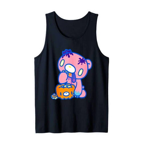 Gloomy Bear Halloween Eating Pumpkin Tank Top