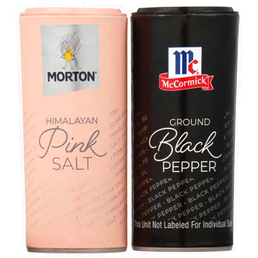 Morton All-Natural Himalayan Pink Salt & McCormick Pepper Shakers, 5.25 Ounce (Pack of 6)