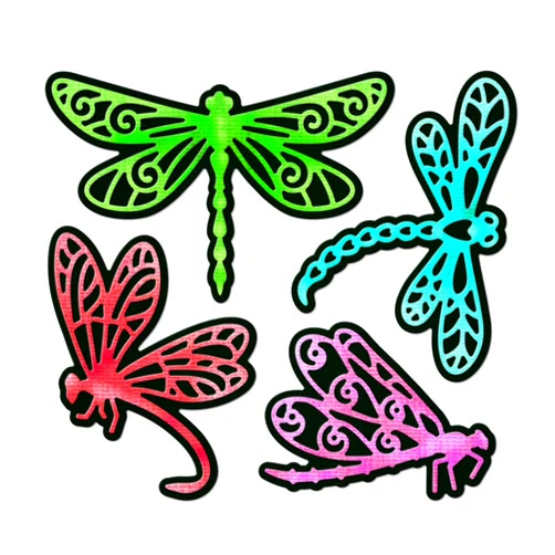 XMZZMX Shadow Dragonfly Insect Die Cuts for Card Making, Paper Embossing Metal Cutting Dies Kit Templates, Storage Pockets Supplies, Photo Frame Album DIY Scrapbooking Stencils Sets