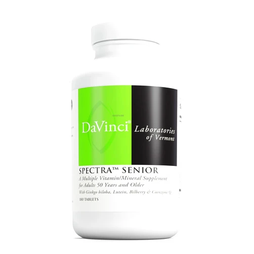 DAVINCI Labs Spectra Senior - Dietary Supplement for Cardiovascular, Ocular and Antioxidant Support - with Vitamins, Minerals, Coenzyme Q10, Ginkgo Biloba, Bilberry Extract and More - 180 Capsules