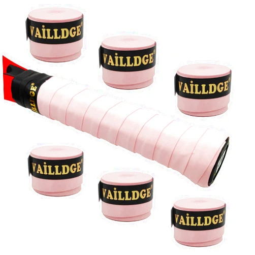 Vailldge Tennis Racket Grip Tape - Precut Dry Feel Grip Tape Absorbs Sweat Tennis Grip Velvety Comfort Overgrip for Tennis Racquet Pickleball Squash Badminton Baseball Bat(6 Pack)