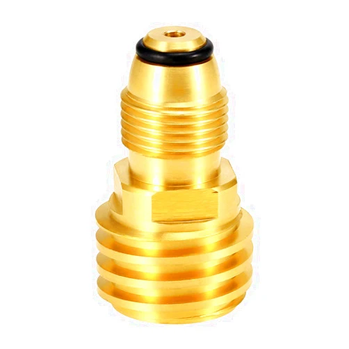 Hooshing Propane Tank Adapter Converts POL LP Tank Service Valve to QCC1 / Type1 Hose or Regulator Solid Brass Old to New