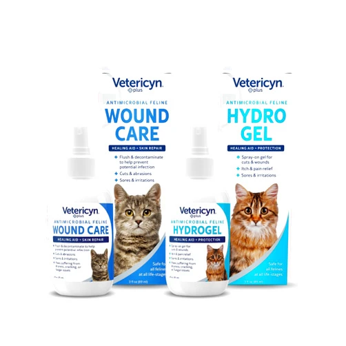 Vetericyn Plus Cat Wound Care Bundle for Optimal Healing, Skin Care and Relief