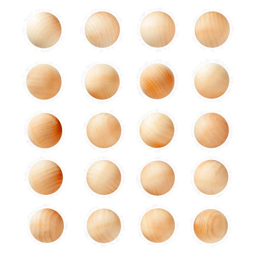 Juvale 1.5 Inch Wooden Balls for Crafts, Unfinished Round Wood Spheres for DIY Projects (20 Pack)