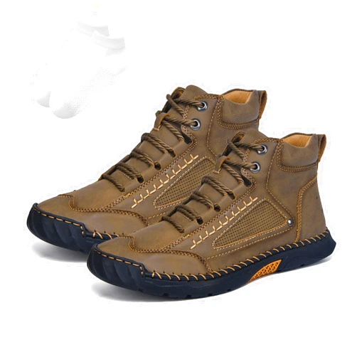 AFSVTTS Sawbehind Mens Boots, 2025 New Sawbehind Boots For Men, Arch Support Orthopedic Shoes Wide Width, Waterproof