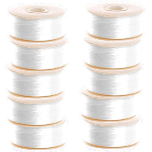 Nymo 10 Bobbins of 64 Yards NYMO Size D White Nylon Beading Thread for Delica Beads