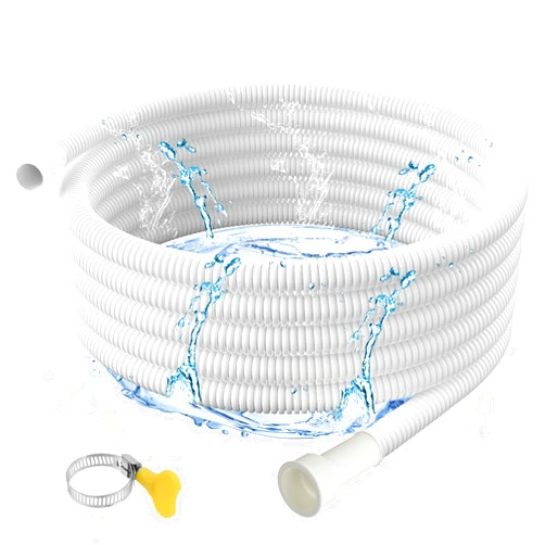 UCandy 6.5 ft Universal Dehumidifier Drain Hose, Flexible Dishwasher Washing Machine Drain Hose with Rubber Adapter and Connect Clamp, Hose Replacement for Most of Dehumidifiers, Air Conditioners