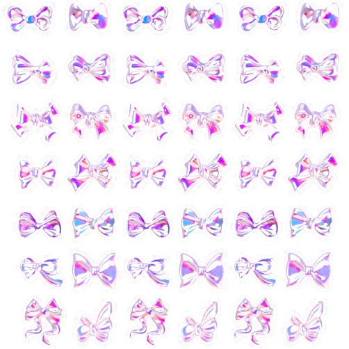 PAGOW 210pcs Bow Nail Decoration, 3D Nail Charm Decals Resin Crystal Stickers Accessories for Nail Art Design, DIY Jewels Supplies, Scrapbooking Craft (14 Styles, 15pcs/Design)