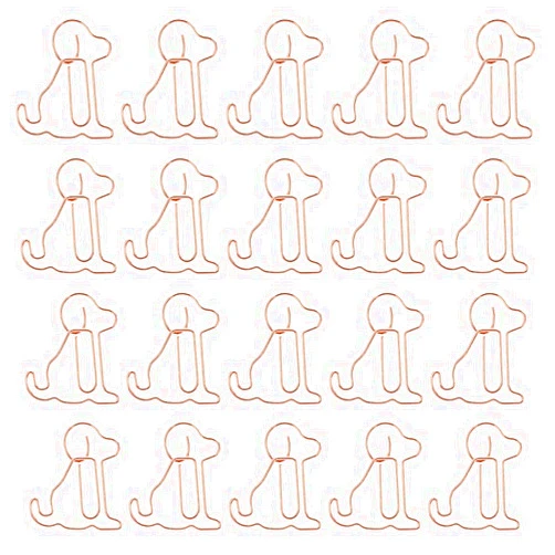 EXCEART 150 Pcs Puppy Pin Heart Paper Clips Dog Shaped Paper Clips Food Clips Picture Peg Clip Fun Paper Clips Bookmark Marking Clips Elephant Paper Clips Document Cute Metal Student Notes