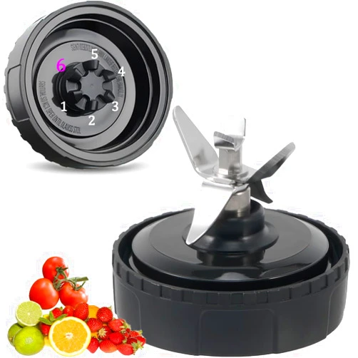 ABTER [UPGRADE] Small 3.35inch 6-Fin Male Blender Blade Replacement Parts for Nutri Ninja Blender BL660 BL770 BL780 BL740