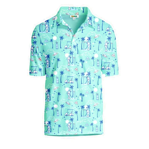 Tipsy Elves Golf Shirts for Men - Performance Athletic Fit Men's Golf Polo Shirts for Men w/Moisture Wicking Stretch Fabric