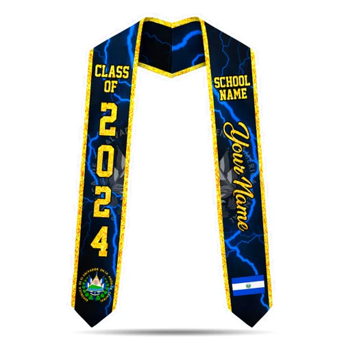 Artparel Salvadorans Graduation Sash Custom Salvadorans American Flag Graduation Sash 2024 El Salvador Graduation Stole