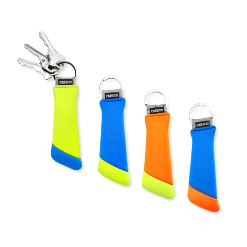 Carson Floating Keychain with Lightweight Foam Core Technology, Assorted Color 4-Pack (FA-30AS)