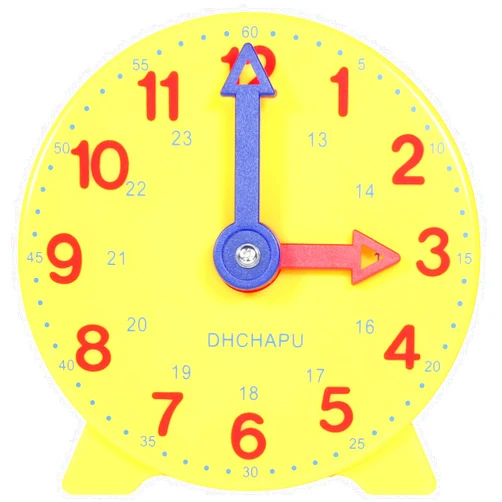 DHCHAPU Student Learning Clock Time Teacher Gear Clock 4 Inch 12/24 Hour