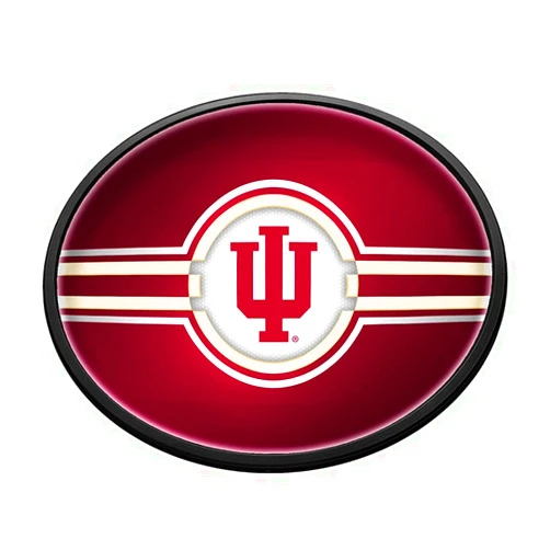 The Fan-Brand NCAA Indiana Hoosiers, Oval Slimline Lighted Wall Sign - Sports Team Bar Sign Décor: Home, Dorm, Garage, Office, Fan Cave