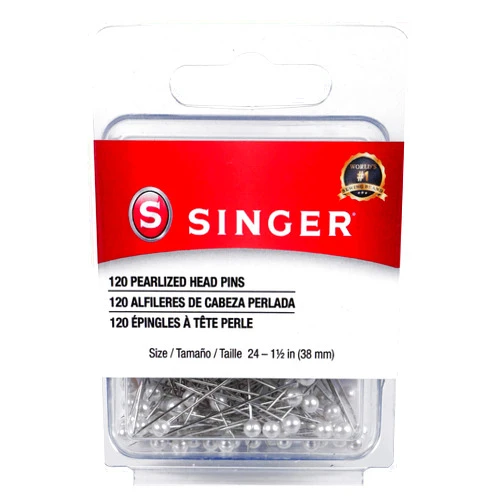 Singer Pearlized Ball Head Straight Pins, Size 24, 120-Count