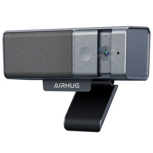 AIRHUG Webcam, 3 in 1 1080P USB Webcam with Microphone and Speaker, Privacy Cover, Ideal for Video Conferencing, Online Class, Game Live