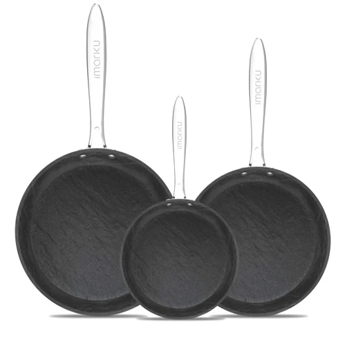 imarku Non Stick Frying Pans - 8&10&12 inch Nonstick Frying Pan Set with Cool Stainless Steel Handle,Disherwasher Safe skillets,Free of PFAS&PFOA, Easy Cleanup and Oven Safe,Christmas Gifts