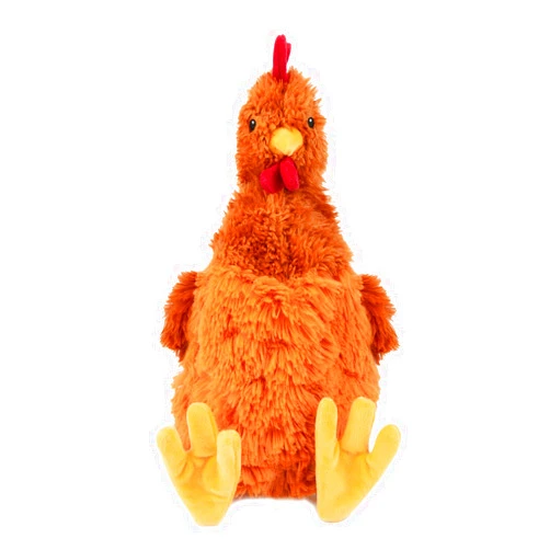 Best Pet Supplies Chicken Crinkle Plush Dog Toys for Interactive Play, Puppy and Senior Indoor Play, Colorful Chicken Toy Shape, Cute and Cuddly - Crinkle Chicken (Brown)