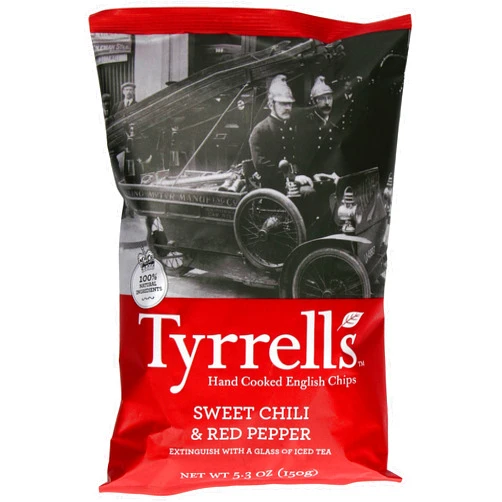 Tyrrell's Crisps, Sweet Chili & Red Pepper, 5.3 Ounce
