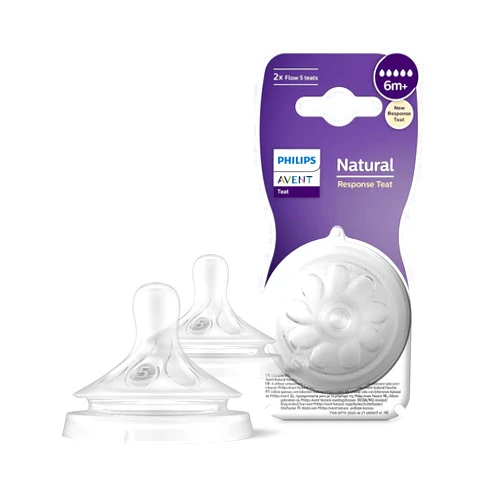 Philips AVENT BPA Free Natural Fast Flow Nipples, 2-Pack